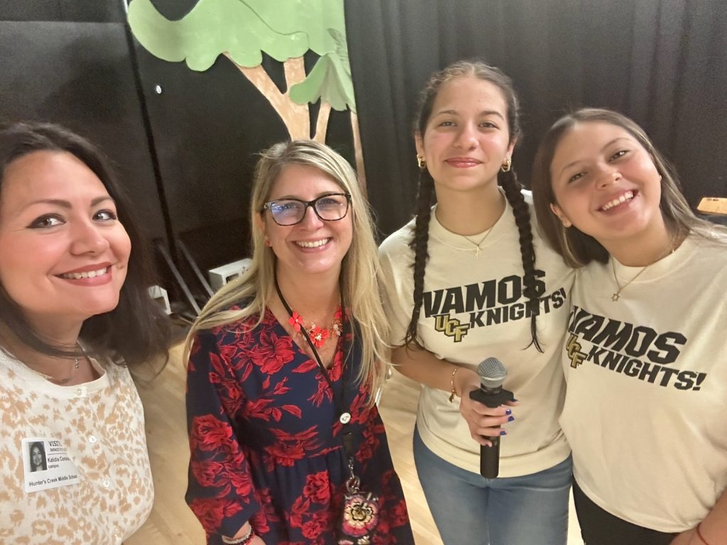 Katie Coronado Coaches Students at Hunters Creek Middle School for