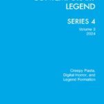Cover of "Contemporary Legend Series 4, Volume 3, 2024" journal, featuring the theme "Creepy Pasta, Digital Horror, and Legend Formation" on a blue background.